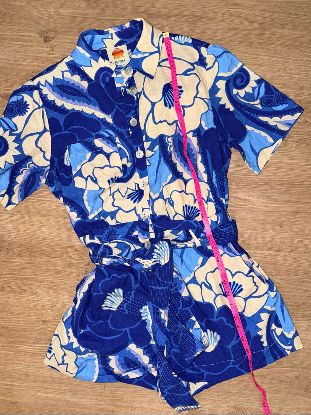 Farm Rio Tropical Groove Romper 💙 - Picture 6 of 10